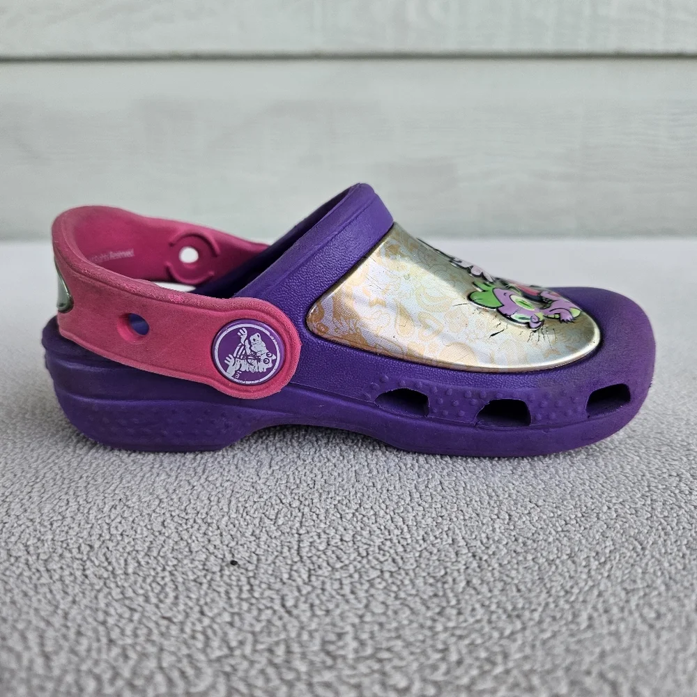 Crocs Clog Toddler SZ 6 Slip-On Purple My Little Pony Water Shoes Girl